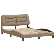 vidaXL cappuccino színű műbőr ágykeret fejtámlával 140x190 cm (3207999) ágy és ágykellék