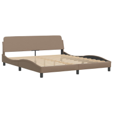 vidaXL cappuccino színű műbőr ágykeret fejtámlával 180x200 cm (373242) ágy és ágykellék