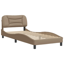 vidaXL cappuccino színű műbőr ágykeret fejtámlával 90x190 cm (3207971) ágy és ágykellék