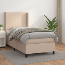vidaXL cappuccino színű műbőr rugós ágy matraccal 100 x 200 cm ágy és ágykellék
