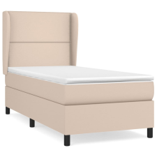 vidaXL cappuccino színű műbőr rugós ágy matraccal 100 x 200 cm (3128960) ágy és ágykellék