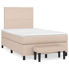 vidaXL cappuccino színű műbőr rugós ágy matraccal 120 x 200 cm ágy és ágykellék