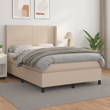 vidaXL cappuccino színű műbőr rugós ágy matraccal 140 x 190 cm ágy és ágykellék