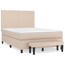 vidaXL cappuccino színű műbőr rugós ágy matraccal 140 x 190 cm ágy és ágykellék