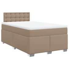 vidaXL cappuccino színű műbőr rugós ágy matraccal 140 x 190 cm (3286123) ágy és ágykellék