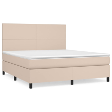 vidaXL cappuccino színű műbőr rugós ágy matraccal 180 x 200 cm (3142742) ágy és ágykellék