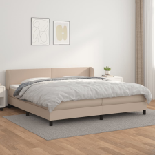 vidaXL cappuccino színű műbőr rugós ágy matraccal 200 x 200 cm ágy és ágykellék