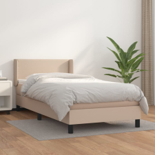 vidaXL cappuccino színű műbőr rugós ágy matraccal 80 x 200 cm ágy és ágykellék