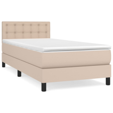 vidaXL cappuccino színű műbőr rugós ágy matraccal 80 x 200 cm (3141094) ágy és ágykellék