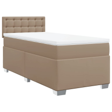 vidaXL cappuccino színű műbőr rugós ágy matraccal 80 x 200 cm (3286099) ágy és ágykellék