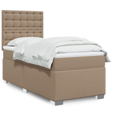 vidaXL cappuccino színű műbőr rugós ágy matraccal 90 x 200 cm ágy és ágykellék