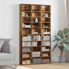 vidaXL CD Szekrény - Régi Fa - 101x23x177.5 cm - Mérnöki Fa bútor