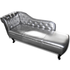 vidaXL Chesterfield társalgó/kanapé ezüst bútor