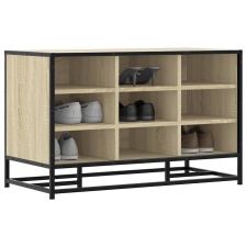 vidaXL cipőpad Sonoma tölgy 84x40x53,5 cm Gépelt fa és fém bútor