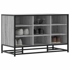 vidaXL cipőpad szürke Sonoma 84x40x53,5 cm Gépi fa és fém bútor
