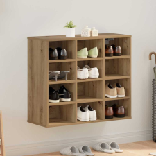 vidaXL Cipősszekrény kézműves tölgy 77.5 x 30 x 67 cm Faanyag bútor