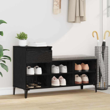 vidaXL Cipőszekrény fiókkal Musta tammi 102 x 36 x 60 cm Faanyag bútor