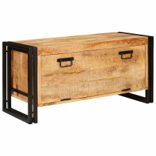 vidaXL Cipőszekrény polcokkal Barna 90 x 38 x 45 cm tömör mangófa bútor