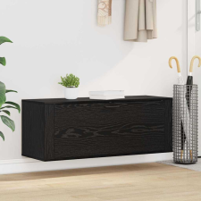vidaXL Cipőszekrény polcokkal Musta tammi 100 x 35 x 38 cm Faanyag bútor