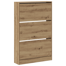 vidaXL Cipőtároló Artisan Tölgy 80x21x125,5 cm Műanyag (869103) bútor