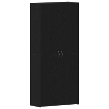 vidaXL Cipőtároló Fekete Tölgy 80x35,5x180 cm Mérnöki Fa (3333845) bútor
