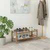  vidaXL Cipőtartó polcokkal Természetes 68 x 28 x 30 cm Bambusz