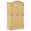 vidaXL Corona Gardróbszekrény - Tömör Fenyőfa - 102x52x186 cm