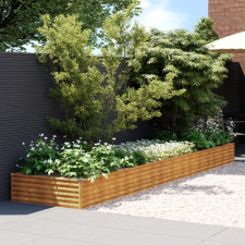 vidaXL corten acél kerti magaságyás 482x100x36 cm kerti tárolás