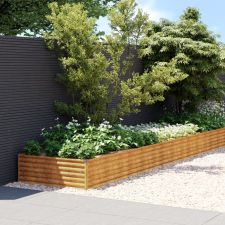 vidaXL corten acél kerti magaságyás 770x100x36 cm kerti tárolás