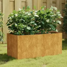 vidaXL corten acél növénytartó 80 x 40 x 40 cm kerti tárolás