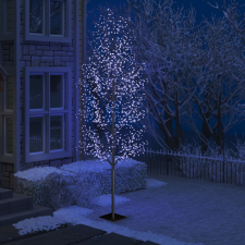 vidaXL cseresznyevirágos karácsonyfa 1200 db kék LED-del 400 cm karácsonyfa izzósor