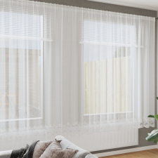 vidaXL Csipkés Függöny függönyökkel Fehér 750 x 200 cm Poliészter lakástextília