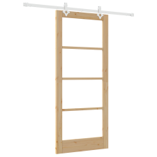 vidaXL Csúszó Ajtó Hardver Készlet 86x198.5 cm Tömör Fa Fenyő (3332227) nyílászáró