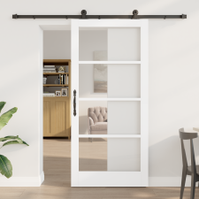 vidaXL Csúszó Ajtó Hardver Készlet "ORKDAL" Fehér 93x202 cm nyílászáró