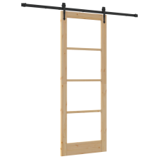 vidaXL Csúszó Ajtó Hardver Készlettel 78x211 cm Tömör Fenyőfából (3332385) nyílászáró