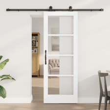vidaXL Csúszó Ajtó Hardver Készlettel "ORKDAL" Fehér 73.5x198.5 cm nyílászáró