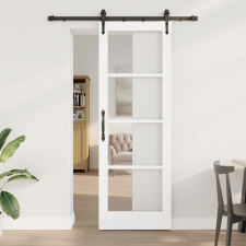 vidaXL Csúszó Ajtó Hardver Készlettel "ORKDAL" Fehér 73.5x211 cm nyílászáró