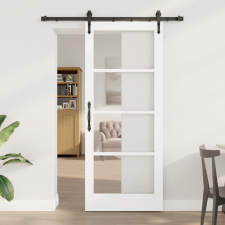 vidaXL Csúszó Ajtó Hardver Készlettel 'ORKDAL'Fehér 83x202 cm nyílászáró