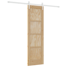 vidaXL Csúszó Ajtó Hardver Szettel 61x198.5 cm Tömeg Fa Fenyő (3333744) nyílászáró