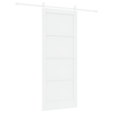 vidaXL Csúszóajtó alkatrészkészlettel Fehér 86x211 cm Tömör Fa Fenyő (3333261) nyílászáró
