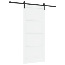 vidaXL csúszóajtó hardver készlet fehér 93x211 cm szilárd fa fenyő (3333209) építőanyag