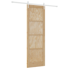 vidaXL Csúszóajtó hardver készlettel 78x232 cm Szilárd fa fenyő (3333754) nyílászáró