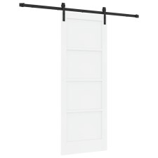 vidaXL csúszóajtó hardver készlettel Fehér 78x202 cm Szilárd fa fenyő (3333191) építőanyag