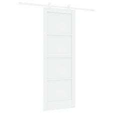 vidaXL Csúszóajtó hardver készlettel Fehér 78x211 cm Tömör fa fenyő (3333389) építőanyag