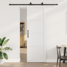 vidaXL Csúszóajtó hardver készlettel Fehér 78x232 cm Szilárd fenyő nyílászáró
