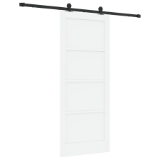vidaXL csúszóajtó hardver készlettel fehér 83x202 cm szilárd fa fenyő (3333365) nyílászáró