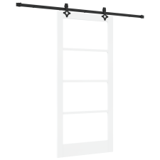 vidaXL Csúszóajtó hardver készlettel Fehér 93x202 cm tömör fenyő (3332316) nyílászáró