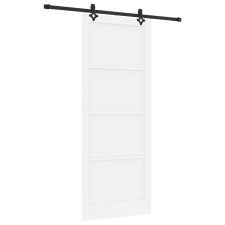 vidaXL Csúszóajtó kiegészítővel Fehér 93x232 cm Szilárd Fenyő (3333519) nyílászáró