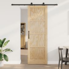 vidaXL csúszóajtó szerelvény készlettel 78x232 cm tömör fenyő nyílászáró