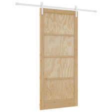 vidaXL Csúszóajtó tartozékokkal 93x211 cm Szilárd Fenyő (3333264) nyílászáró